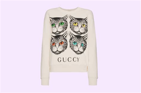 gucci navy cat sweater|cashmere sweater gucci.